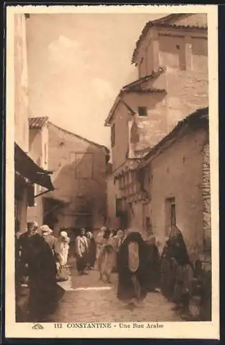 AK Constantine, Une Rue Arabe, Strassenpartie