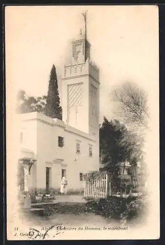 AK Alger, Cimetière du Hamma, le marabout