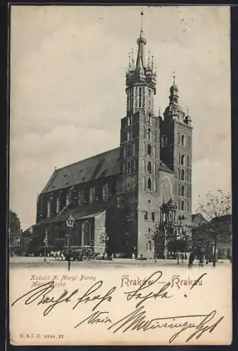 AK Krakau, Partie an der Marienkirche
