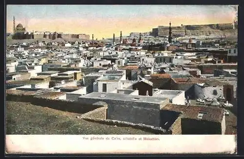 AK Caire, Vue générale, citadelle et Mokattám