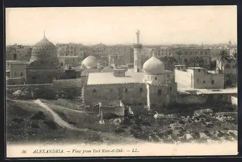 AK Alexandria, View from Fort Kom-el-Dik