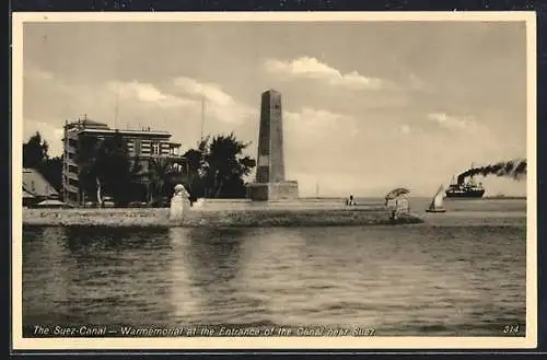 AK Suez, War Memorial at the Entrance of the Canal