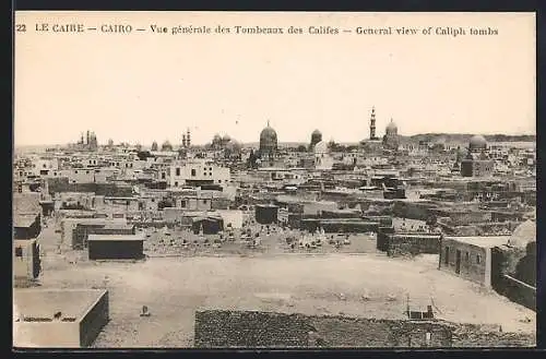 AK Le Caire, Vue generale des Tombeaux des Califes