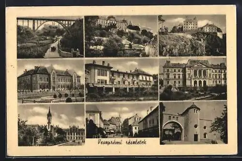 AK Veszprém, Schloss, Brücke, Burgtor