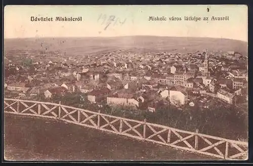 AK Miskolc, Város látképe az Avasról
