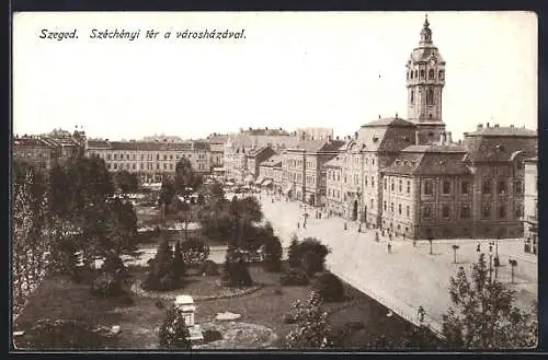 AK Szeged, Szechenyi ter a varoshazaval