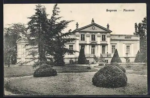 AK Sopron-Ödenburg, Muzeum, Partie am Museum