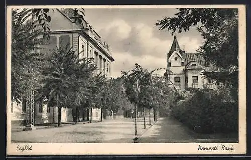 AK Cegléd, Nemzeti Bank mit Strasse