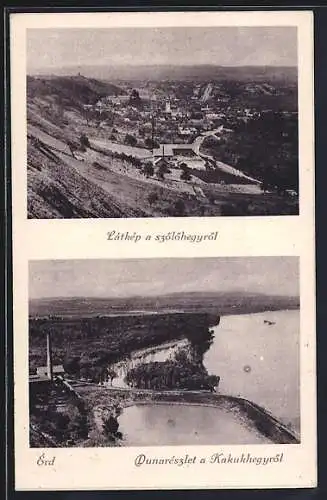 AK Érd, Dunareszlet a Kakukhegyröl, Latkep a szölöhegyröl