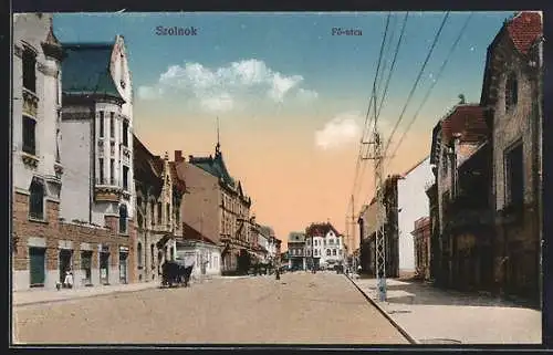 AK Szolnok, Fö-utca, Strassenpartie