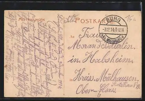 AK Burg b. M., Gasthof zum braunen Hirsch, Inh. Heinrich Hester, Berliner Tor