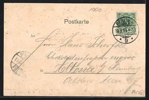 Künstler-AK Berlin-Tiergarten, Gasthof Victoria-Zelt, Inh. A. Apel, Zelt 3