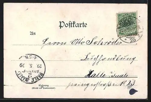Lithographie Berlin, Gasthaus Berliner Rathskeller, Spandauer Strasse