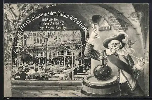 AK Berlin-Tiergarten, Blick in das gefüllte Kaiser Wilhelm-Zelt