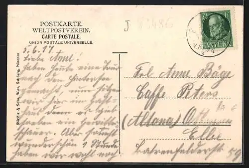 AK Ramsau / Berchtesgaden, Gasthof zum Wimbachklamm, Stadtansicht mit Kirche