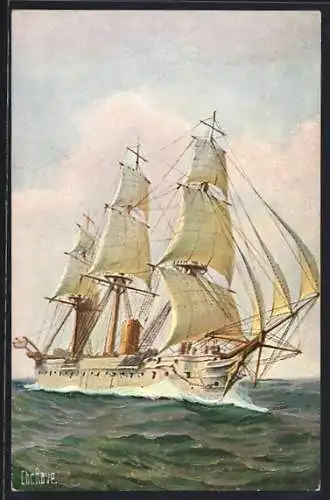 Künstler-AK Chr. Rave: Deutscher Schulschiff Stein aus dem Jahr 1879