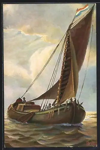 Künstler-AK Christopher Rave: Holländ. Küstenfahrer, Anfang 19. Jahrh.