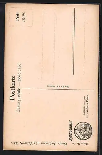 Künstler-AK Christopher Rave: Franz. Dreidecker Le Valmy, 1847