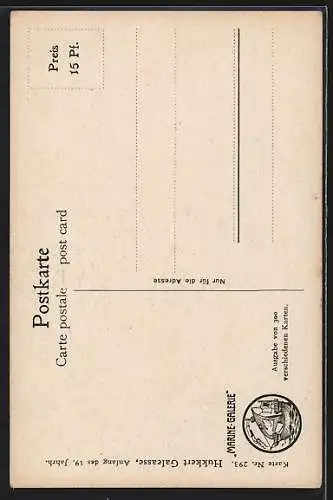 Künstler-AK Christopher Rave: Hukkert Galeasse, Anfang 19. Jh., Marine-Galerie