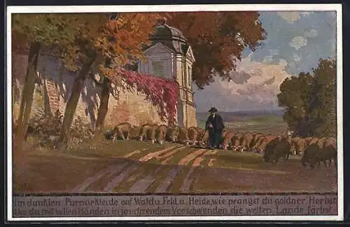 Künstler-AK Paul Hey: Herbst, Schäfer, Allegorie