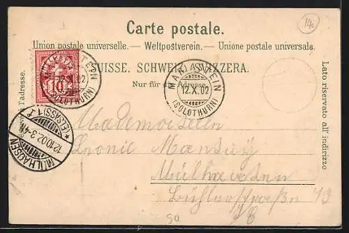 Lithographie Mariastein /SO, Unterirdische Gnadenkapelle, Ortsansicht