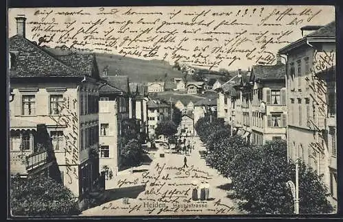 AK Heiden, Hauptstrasse aus der Vogelschau