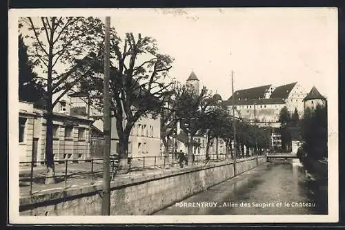 AK Porrentruy, Allée des Soupirs et le Chateau