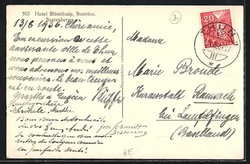 AK Beatenberg, Hotel Blümlisalp