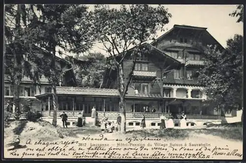 AK Lausanne, Sauvabelin, Hôtel-Pension du Village Suisse
