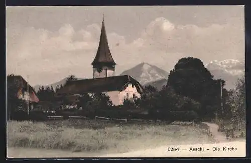 AK Aeschi, Kirche mit Bergen