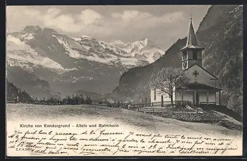 AK Kandergrund, Kirche, Altels und Balmhorn