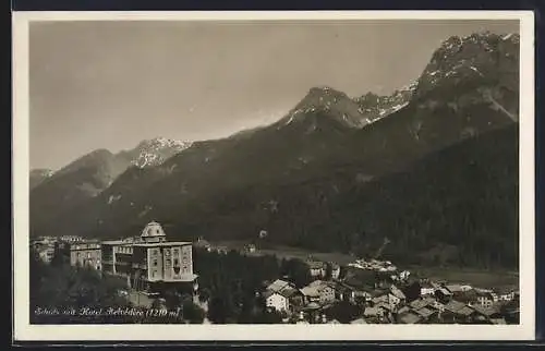 AK Schuls, Teilansicht mit Hotel Belvédère