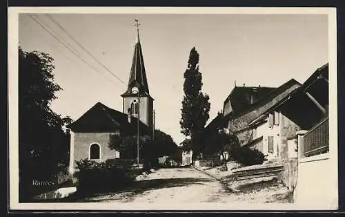 AK Rances, Strassenpartie mit Kirche
