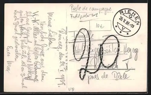 AK Rances, Strassenpartie mit Kirche