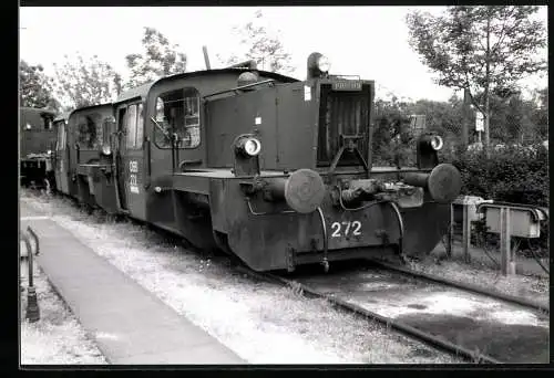 Fotografie Eisenbahn Dänemark, DSB Danske Statsbaner, Diesellok / Lokomotive Nr. 272 im Depot Kopenhagen