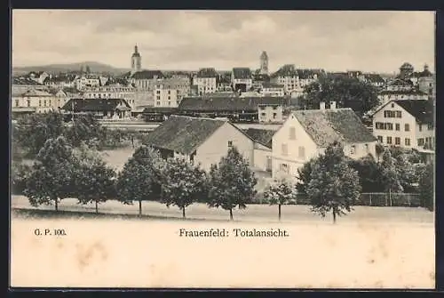 AK Frauenfeld, Totalansicht der Stadt