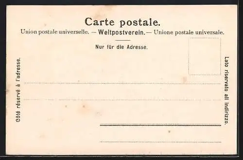 AK Rorschach, Blick über Dächer mit Kirche, um 1900