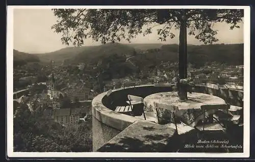 AK Baden, Blick vom Schloss Schartenfels