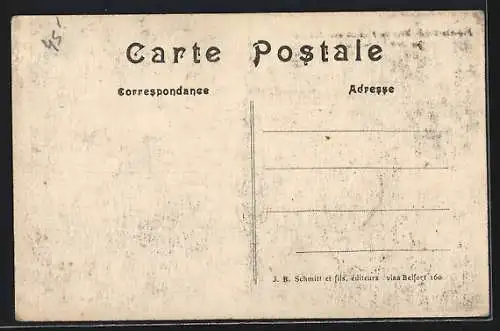 AK Seppois-le-Bas, Presentation du Drapeau Francais aux Alsacien