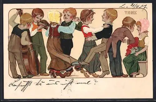 Künstler-AK Meissner & Buch (M&B): Kinder auf einem Tanzball