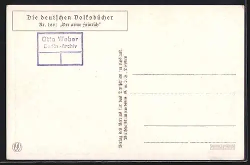 Künstler-AK sign. Janowski: Die Deutschen Volksbücher, Der arme Heinrich