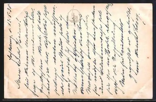 Künstler-AK sign. Ernst Busch: Mag auch der Himmel weinen, Paar sitzt bei Regen auf einer Wiese neben Amor
