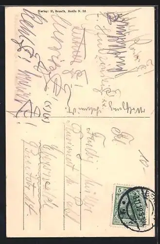 AK Berlin, Restaurant Pschorr-Bräu v. Paul Wehlisch, Friedrichstrasse 165, Französische Strasse 51, Innenansicht