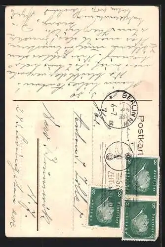 AK Berlin-Charlottenburg, Restaurant Roesch am Kurfürstendamm 210, Innenansichten