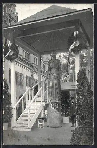 AK Leipzig, Leipziger Wehrmann in Eisen eingeweiht 1915, Kriegshilfe, Nagelung