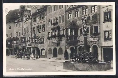 AK Stein am Rhein, Gasthof zur Sonnen und Brunnen am Rathausplatz
