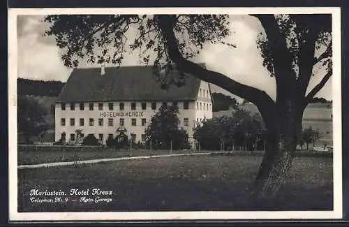 AK Mariastein, Blick auf Hotel Kreuz, Bes. Jul. Bühler-Bader