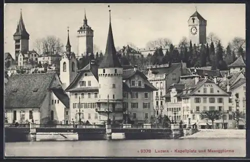 AK Luzern, Kapellplatz & Museggtürme