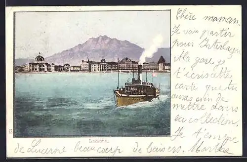 AK Luzern, Dampfer auf dem See
