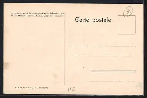 AK Neuchatel, Schriftzug Salut als Fotomontage mit Ortspartien, Segelboot, Denkmal